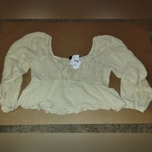 AE Ruched Long-Sleeve Babydoll